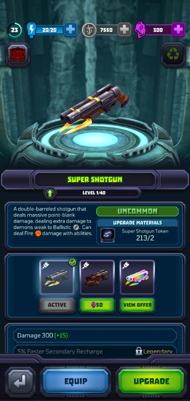 An image showing the Super Shotgun in Mighty Doom