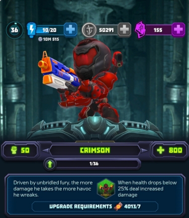 An image showing the Crimson slayer in Mighty Doom