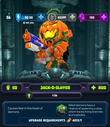 An image showing the Jack-O-Slayer in Mighty Doom