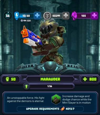 An image showing the Marauder slayer in Mighty Doom