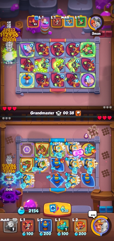 An image showing a single upgrade from the Scrapper in Rush Royale