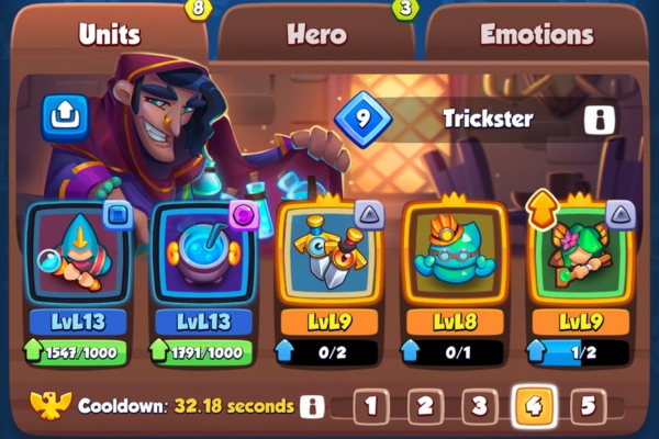 An image showing a Zealot Enchanted Sword Deck in Rush Royale