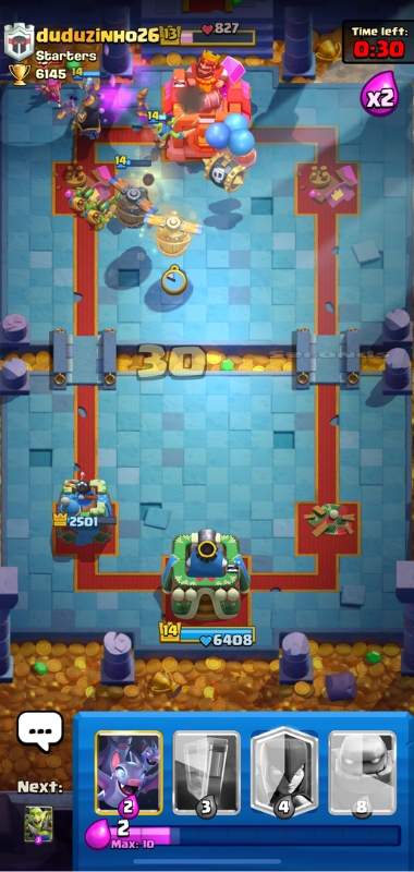 An image showing gameplay in the popular mobile game Clash Royale