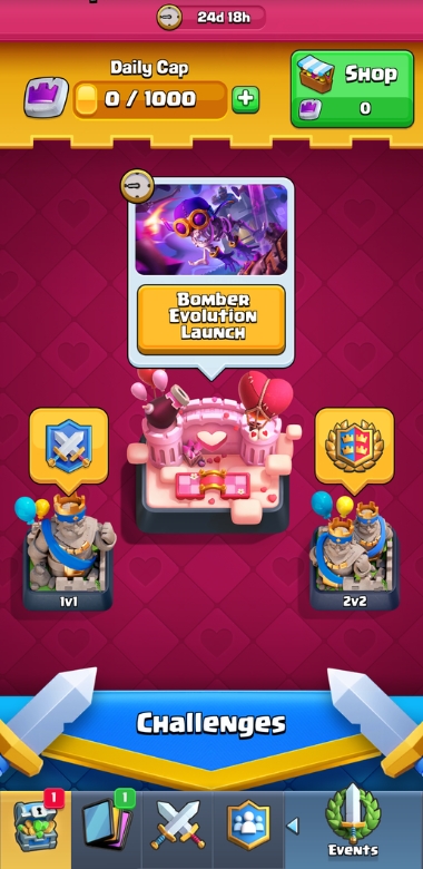 An image showing a 2v2 event in Clash Royale.